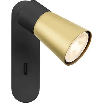 SLV - BIG WHITE PURI 2.0 Cone nástěnné a stropní svítidlo, vypínač, obdélníkový, 1x max. 6W GU10, černá / zlatá - BIG WHITE (SLV) LA 1008301