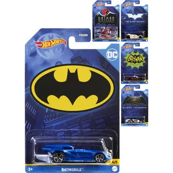 Hračka MATTEL HOT WHEELS Auto tématické Batman 5 druhů na kartě | AS270