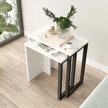 Konferenční stolek TECATE set konferenčních stolků, bílá