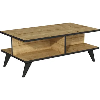 Konferenční stolek Moderní konferenční stolek OREI, dub/černý, kompaktní 33x90x50 cm