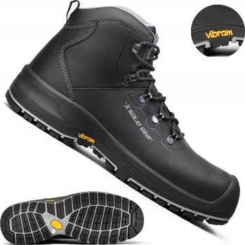 Pracovní obuv Pracovní obuv Pevná kožená s ocelovou špičkou Vibram Solid Gear Apollo S3 velikost 48