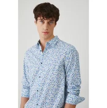 Pánská košile Košile Medicine pánská, modrá barva, slim, s klasickým límcem RS25.KDM700 05A, vel. L