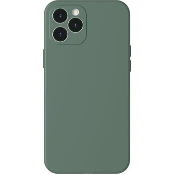 Pouzdro na mobilní telefon BASEUS Liquid Silica Gel Protective Case for Apple iPhone 12 Pro Max 6.7'' WIAPIPH67N-YT6A ,zelená