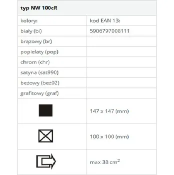 Větrací mřížka Eureka bílá Ventilační mřížka