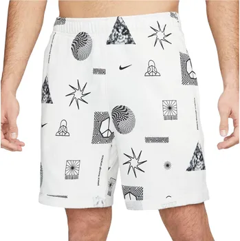 Pánské kraťasy Pánské sportovní kraťasy Nike M NY TF FLEECE SHORT GFX bílé DM6546-133 - L | UK 12 | US 13