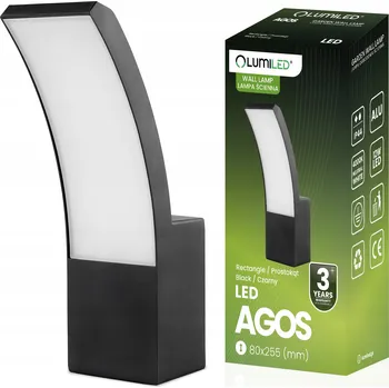 Venkovní osvětlení Venkovní nástěnné svítidlo Lumiled bílé, černé, integrovaný LED zdroj 12 W