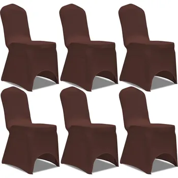 Potah na židli Potahy na židle strečové vínové 6 ks