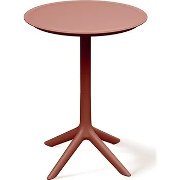 Zahradní stůl Zahradní vysoký kulatý stůl RIMOS 57x57x74,5 cm červený