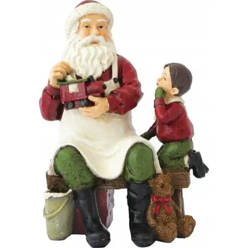 Vánoce Vánoční dekorace - Santa a chlapec