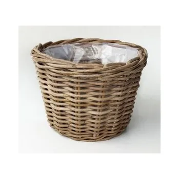 Proutěný koš Kubu šedý 16x20 cm