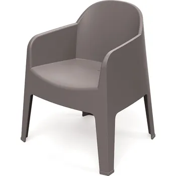 Zahradní židle s područkami MILANES 68x60x80,5 cm hnědá