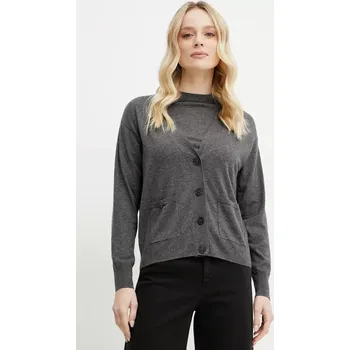 Dámský svetr Vlněný svetr Weekend Max Mara dámský, šedá barva, lehký, 2515381011600 90X, vel. XS