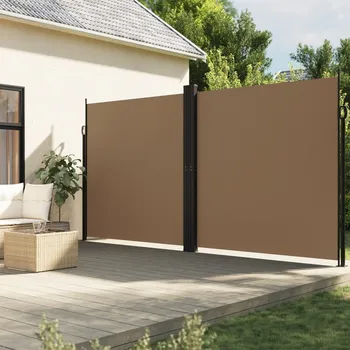 Stínicí technika Zatahovací boční markýza taupe 180 x 1 200 cm