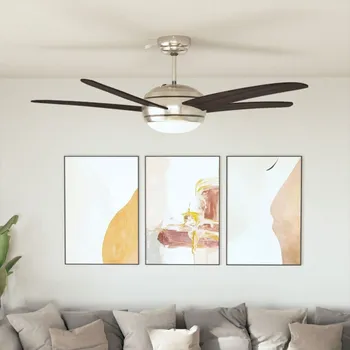 Stropní ventilátor Ozdobný stropní ventilátor se světlem 128 cm bílý