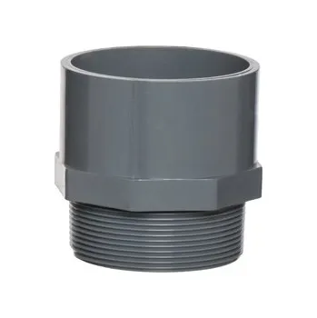 PVC tvarovka - přechodka, vnější závit, 63mm x 2&quot;