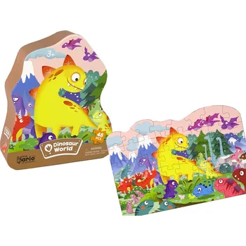 Hračka LEAN Toys Puzzle Dinosauří sopka 48 dílků