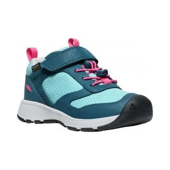 Dětská treková obuv KEEN SKUA WP K reef waters/rouge red US 13 / EU 31,0 / UK 12 / 19,5 cm; Modrá dětská obuv + DÁREK DLE VÝBĚRU!