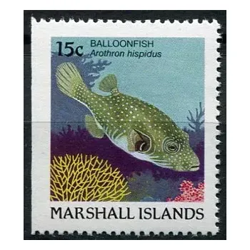 Poštovní známka Marshall Islands (1988) MiNr. 172Dl ** - Marshallovy ostrovy - Ryby - Čtverzubec běloskvrnný (Arothron hispidus)