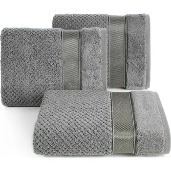 Ručník BAVLNĚNÝ RUČNÍK MILAN2 30X50 CM ŠEDÁ