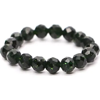 Prsten Magieprirody.cz Prsten Avanturin zelený syntetický - 4 mm fazetované kuličky #118