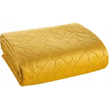 Přehoz na lůžko Přehoz na postel Design 91 polyester 220 cm x 240 cm žlutý