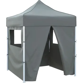 Zahradní stan Profesionální skládací party stan 4 bočnice 2 x 2 m ocel modrá