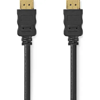 Video kabel Nedis High Speed HDMI kabel s ethernetem, 4K až 18 GB/s, zástrčka HDMI - zástrčka HDMI, 0.5 m, černá (CVGL34060BK05)