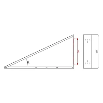 SAPRO FVE FVE SAP25H konstrukce na rovnou střechu 25st. pro FV panel š.113mm , horizontální