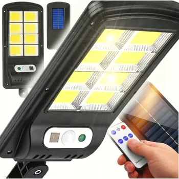 Venkovní osvětlení Solární lampa Focla 600 W s pohybovým senzorem IP65, 8 světelných bodů