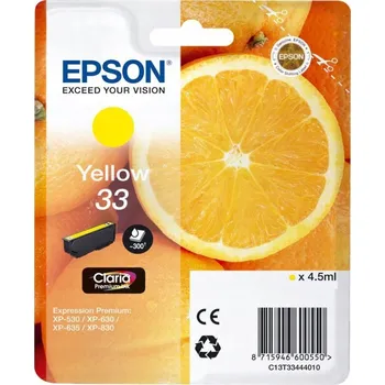 Originální žlutá cartridge Epson T3344 pro XP530, XP630, XP635, XP830
