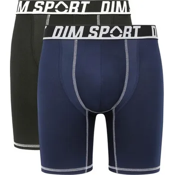 Pánské spodní prádlo Pánské sportovní boxerky 2 ks DIM SPORT LONG BOXER 2x - DIM SPORT - černá XXL