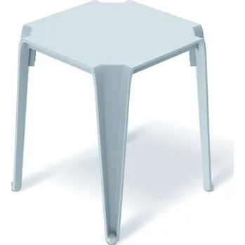 Konferenční stolek Zahradní odkládací stolek LOTTIES 39,6x39,6x46,5 cm světle šedý