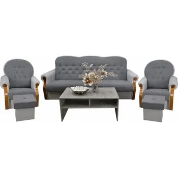 Sedací souprava FALCO Sedací souprava Petra 3F+1+1+2T tmavě šedá/světle šedá