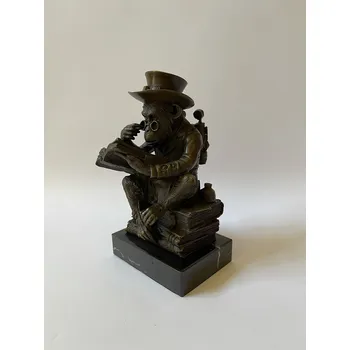 FILOZOFICKÁ DARWINSKÁ OPICE - BRONZOVÁ SOCHA