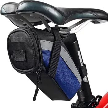 brašna na kolo Modrá cyklistická brašna pod sedlo B-SOUL T47M (Cyklistická brašna pod sedlo s instalací na suchý zip)