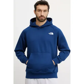 Pánská mikina Mikina The North Face Raglan Redbox pánská, modrá barva, s kapucí, s potiskem, NF0A89F9H4B1 57X, vel. XXL