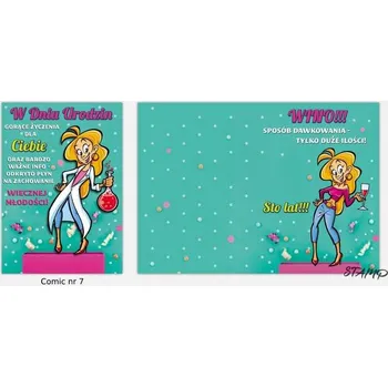 Dárková POHLEDNICE s OBÁLKOU Přání k narozeninám B6 pro dívku