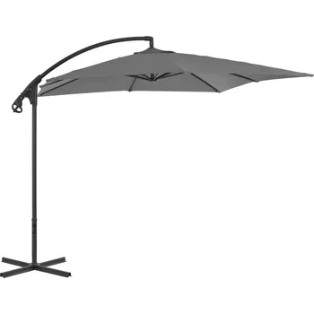 Stínicí technika Boční zahradní slunečník s ocelovou tyčí 250 x 250 cm bordó