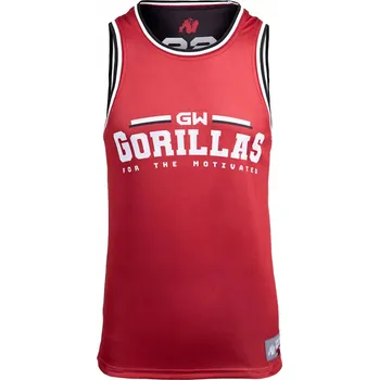 Pánské tričko Pánské tréninkové tílko Gorilla Wear Keene červeno-černé XL