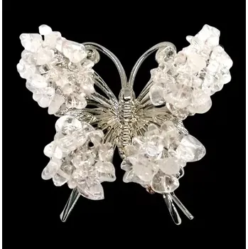 Křišťálový motýl k dekoraci, 8 x 7 cm (může i stát)