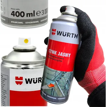 Barva ve spreji Wurth světlý zinek ve ve spreji, zinková ochrana 400 ml