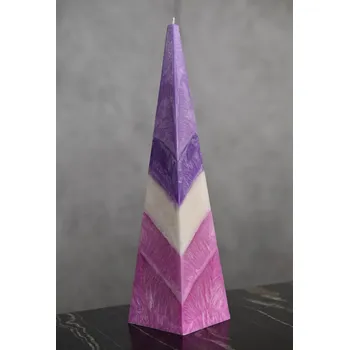 Svíčka Supeko svíčka jehlan 30 cm hrozen fialová