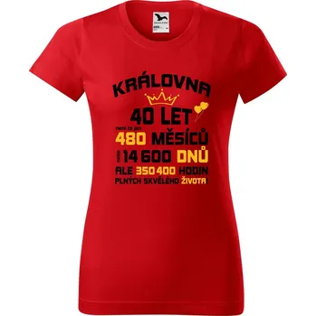 Dámské tričko DOBRÝ TRIKO Dámské tričko s potiskem Skvělý život Barva: Červená, Velikost: XL