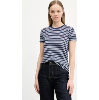 Pánské tričko Bavlněné tričko Superdry tmavomodrá barva, W1011640A-2JL W1011640A.2JL 59X, vel. S