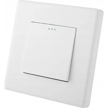 vypínač Jednopólový vypínač nástěnný bílý, sada s rámečkem MIUUN Sublime