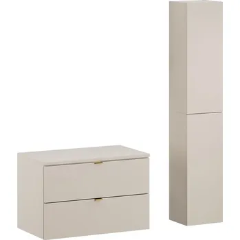 Koupelnový nábytek Koupelnová sestava Dalia Cashmere se skříňkami 80 cm kašmírová