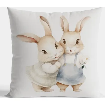 Polštář Velikonoční polštář MILAS 40x40 cm, velikonoční motiv, Mybesthome Varianta: Povlak na polštář s prošívanou výplní, 40x40 cm