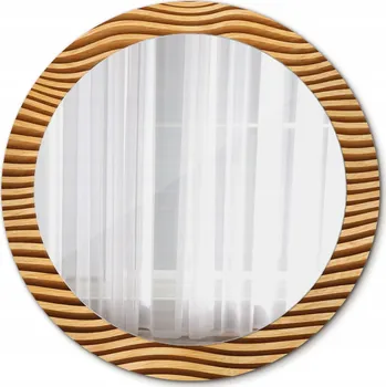 Zrcadlo Moderní Zrcadlo do Koupelny Dřevěná vlna 80cm