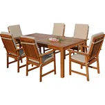 DEOKORK Zahradní sestava akácie ENGLAND 1+6 (200 cm)