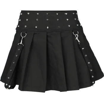 Dámská sukně Krátká sukně Gotika z Vixxsin - Lorena Skirt - Ženy - černá